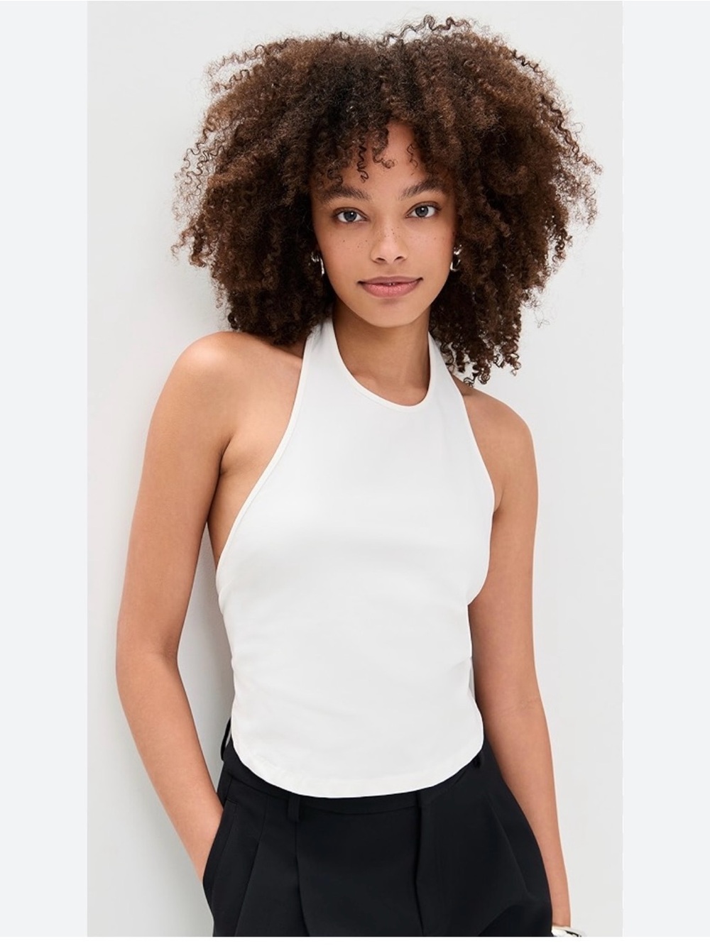 Alexis White‎ High-Neck Halter Tank